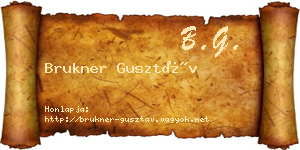 Brukner Gusztáv névjegykártya